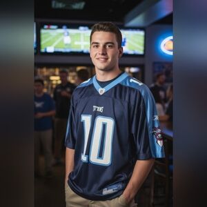 💚Tennessee Titans #10 Blue Football Jersey
